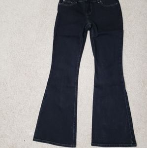 LONDON Jean Stretch premium quality denim black size 4 flare jeans